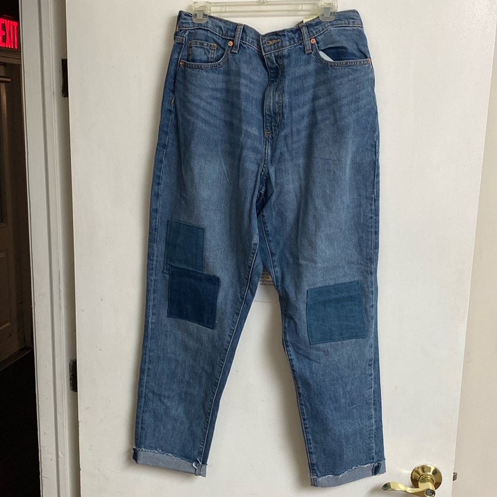 Women's High-Rise Boyfriend Jeans - Universal Thread  blue size  12.